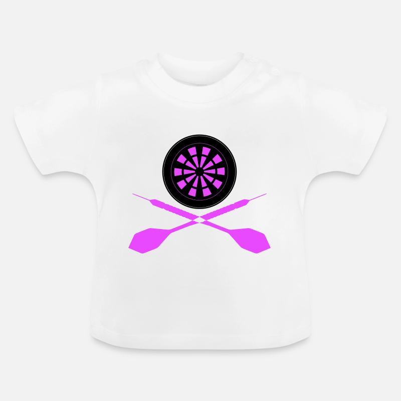 Dart Sport Logo - T-shirt bio col rond Bébé - blanc