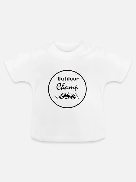 Outdoor Champ! - Baby Bio-T-Shirt mit Rundhals - Weiß