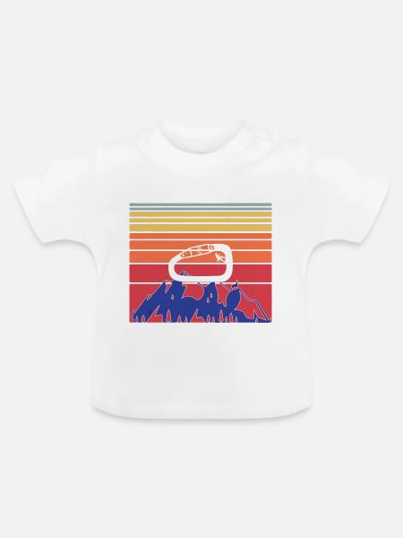 Rock Climbing - Baby Bio-T-Shirt mit Rundhals - Weiß
