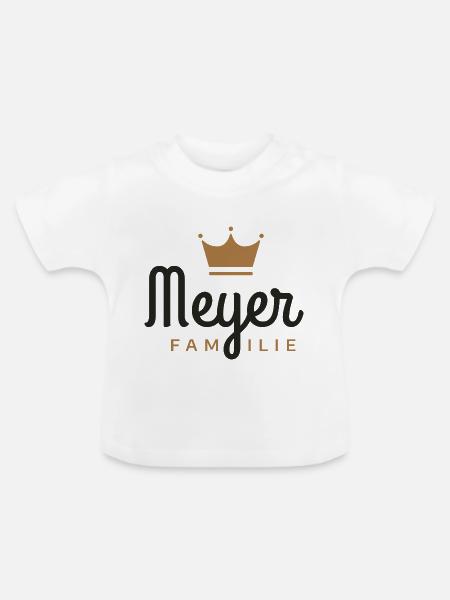 Meyer-Familie - Baby Bio-T-Shirt mit Rundhals - Weiß