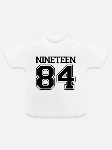 1984 - Baby Bio-T-Shirt mit Rundhals - Weiß