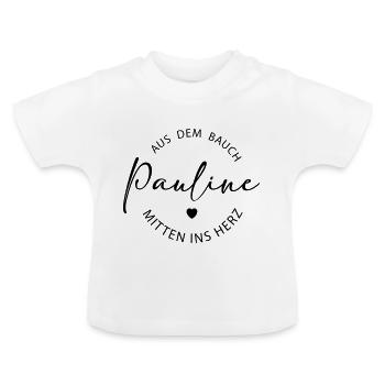 Baby Pauline - Baby Bio-T-Shirt mit Rundhals - Weiß - Vorne
