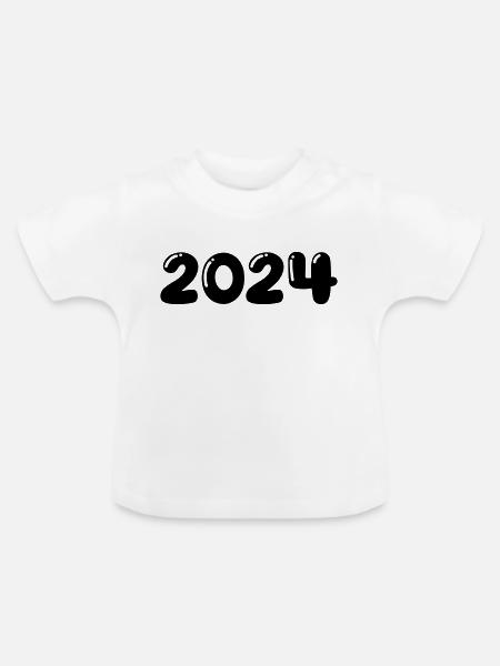 2024 - Baby Bio-T-Shirt mit Rundhals - Weiß