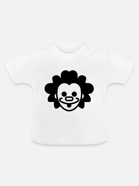Clown - Baby Bio-T-Shirt mit Rundhals - Weiß
