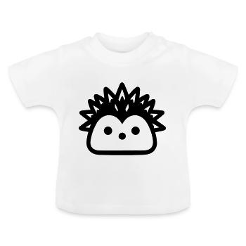 Igel - Baby Bio-T-Shirt mit Rundhals - Weiß - Vorne