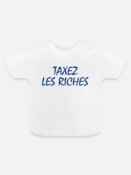 Besteuerung der Reichen - Baby Bio-T-Shirt mit Rundhals - Weiß