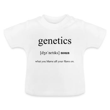 Genetics Definition Dictionary - Baby Bio-T-Shirt mit Rundhals - Weiß - Vorne
