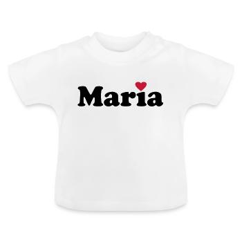 Maria - Baby Bio-T-Shirt mit Rundhals - Weiß - Vorne
