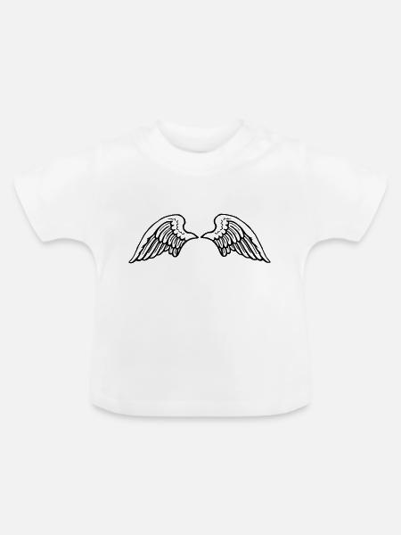 wing - Baby Bio-T-Shirt mit Rundhals - Weiß