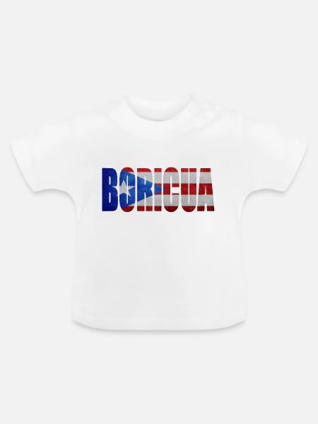 # BORICUA - Baby Bio-T-Shirt mit Rundhals - Weiß