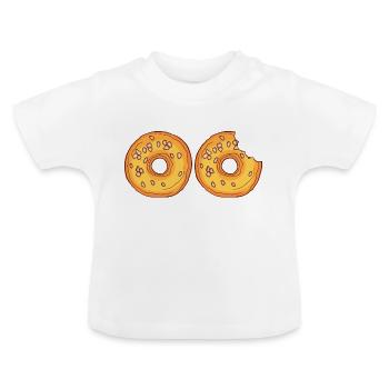 Donuts Confiserie Cookie Törtchen Kuchen Torten - Baby Bio-T-Shirt mit Rundhals - Weiß - Vorne