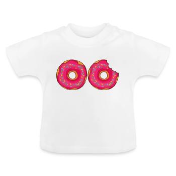 Donuts Confiserie Cookie Törtchen Kuchen Torten - Baby Bio-T-Shirt mit Rundhals - Weiß - Vorne