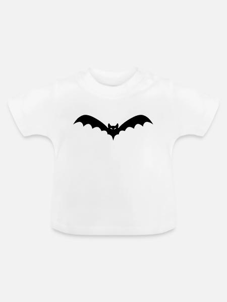 bat II 1c - Baby Bio-T-Shirt mit Rundhals - Weiß