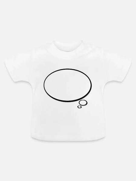 sprechblase - Baby Bio-T-Shirt mit Rundhals - Weiß
