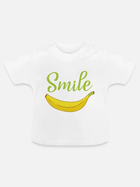 smile - Baby Bio-T-Shirt mit Rundhals - Weiß