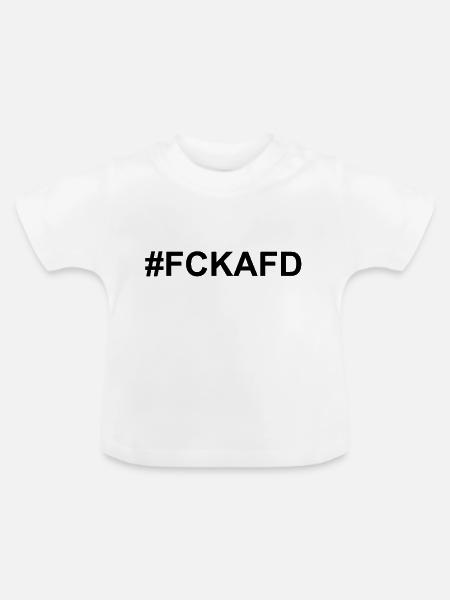#FCKAFD White - Baby Bio-T-Shirt mit Rundhals - Weiß