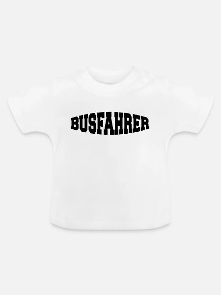 busfahrer - Baby Bio-T-Shirt mit Rundhals - Weiß