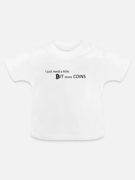 more bitcoin - Baby Bio-T-Shirt mit Rundhals - Weiß