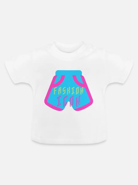 Fashion - Baby Bio-T-Shirt mit Rundhals - Weiß