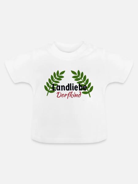 Dorfkind - Baby Bio-T-Shirt mit Rundhals - Weiß