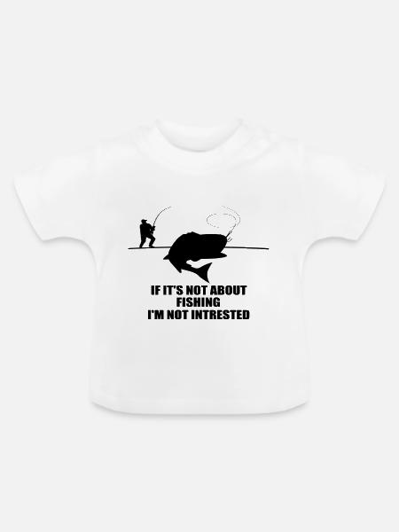 Angeln - Baby Bio-T-Shirt mit Rundhals - Weiß