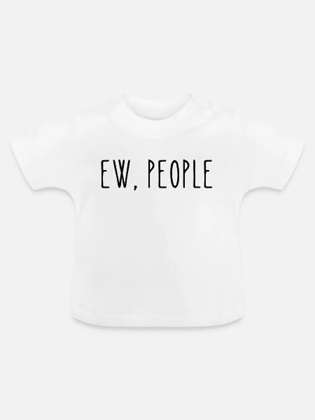 EW, MENSCHEN - Baby Bio-T-Shirt mit Rundhals - Weiß