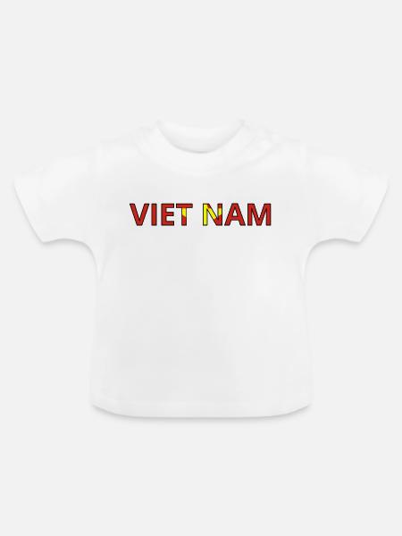 Flagge von Vietnam - Baby Bio-T-Shirt mit Rundhals - Weiß