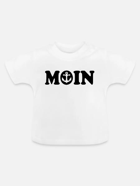 Moin - Baby Bio-T-Shirt mit Rundhals - Weiß