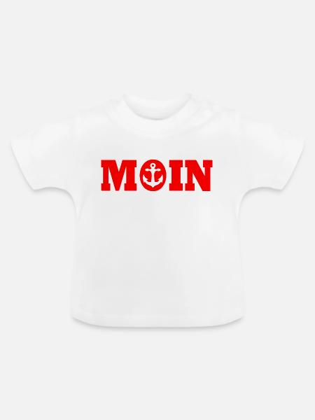 Moin - Baby Bio-T-Shirt mit Rundhals - Weiß