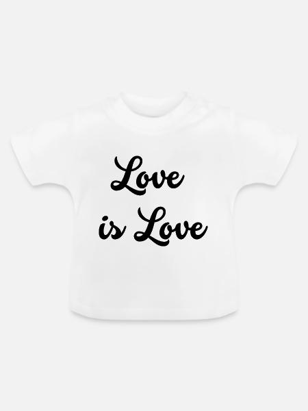 Liebe ist Liebe - Baby Bio-T-Shirt mit Rundhals - Weiß