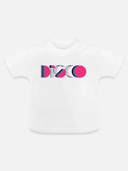 disco - Baby Bio-T-Shirt mit Rundhals - Weiß