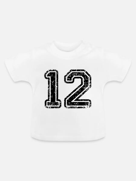 12 - Baby Bio-T-Shirt mit Rundhals - Weiß