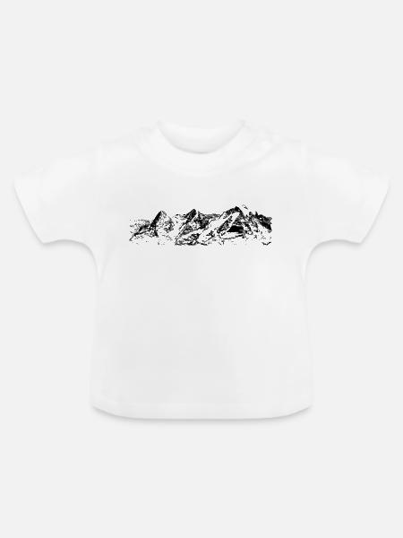 eiger-mönch-jungfrau - Baby Bio-T-Shirt mit Rundhals - Weiß