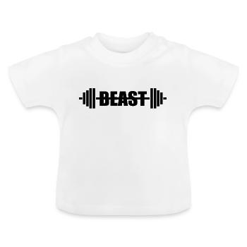Beast Fitness - T-shirt bio col rond Bébé - blanc - Devant