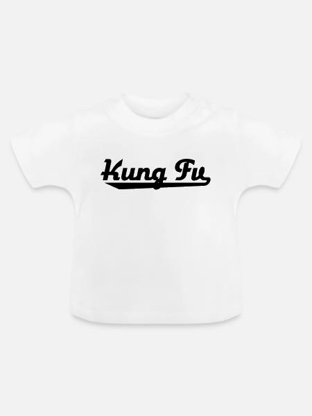 Kung Fu - Baby Bio-T-Shirt mit Rundhals - Weiß