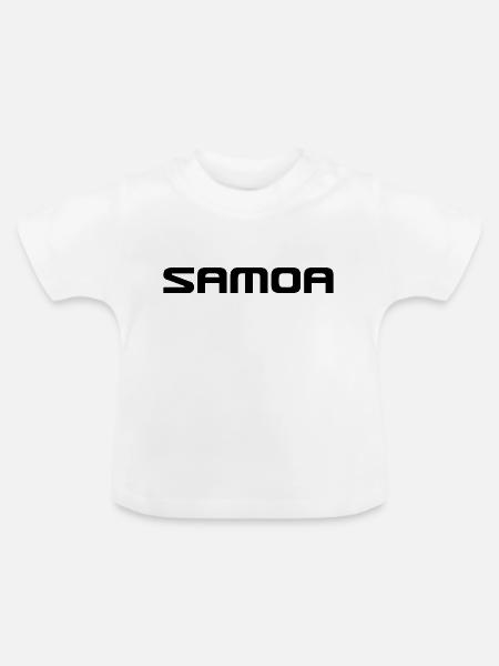 Samoa Logo Polynesien Pacific - Baby Bio-T-Shirt mit Rundhals - Weiß