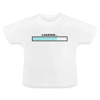Loading bar customizable - Baby Organic T-Shirt with Round Neck - white - Front