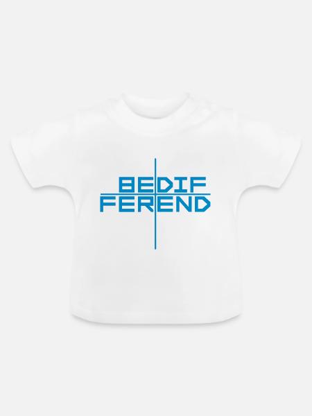 Be different Logo Design - Baby Bio-T-Shirt mit Rundhals - Weiß