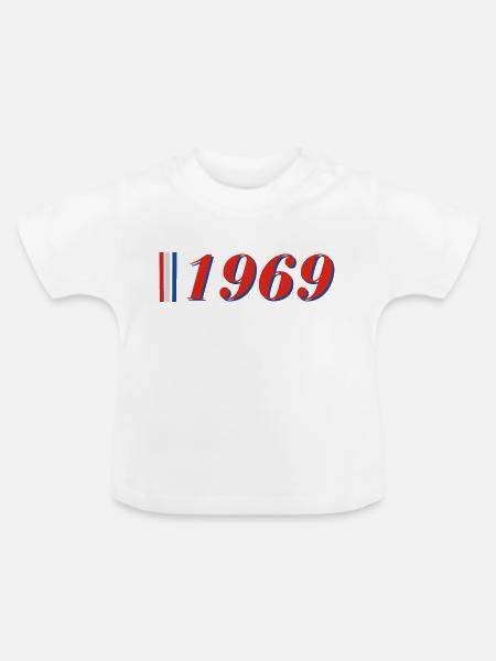 Jahr 1969 - Baby Bio-T-Shirt mit Rundhals - Weiß