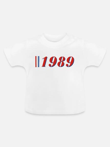 Jahr 1989 - Baby Bio-T-Shirt mit Rundhals - Weiß