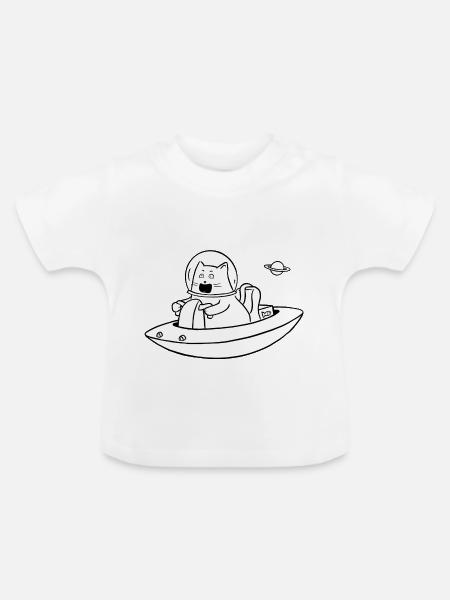 Katze zerstören - Baby Bio-T-Shirt mit Rundhals - Weiß