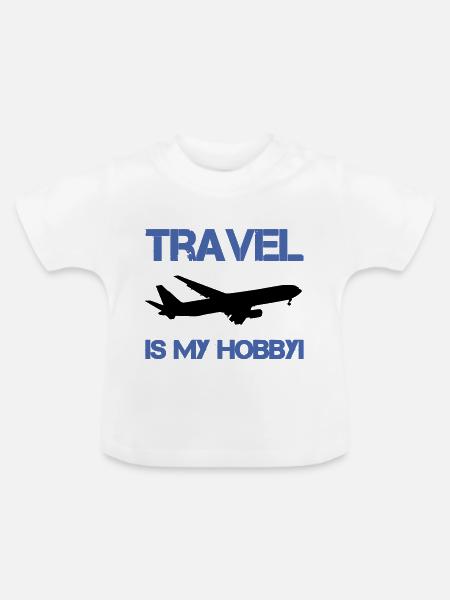 travel hobby - Baby Bio-T-Shirt mit Rundhals - Weiß