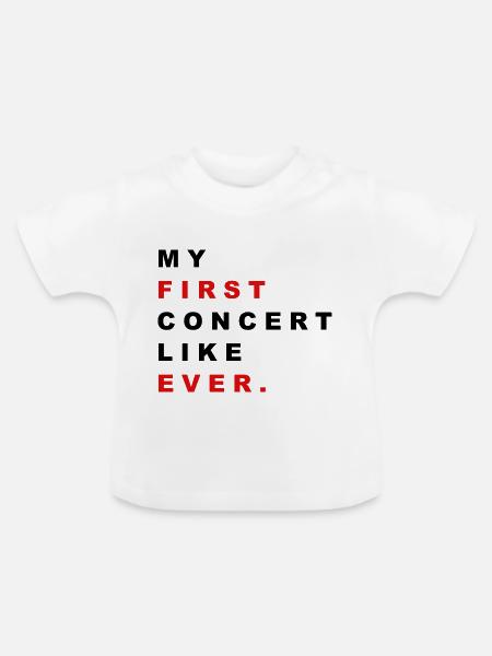 FIRST CONCERT - Baby Bio-T-Shirt mit Rundhals - Weiß