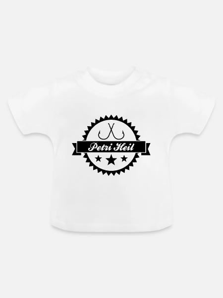 Petri Heil - Baby Bio-T-Shirt mit Rundhals - Weiß