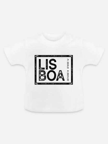 LISSABON - Baby Bio-T-Shirt mit Rundhals - Weiß