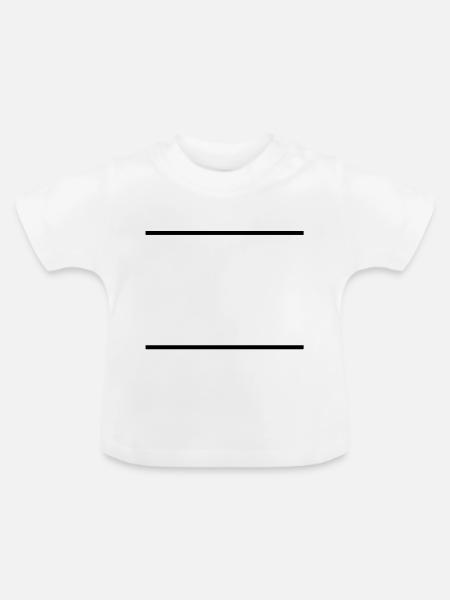 linien__f1 - Baby Bio-T-Shirt mit Rundhals - Weiß