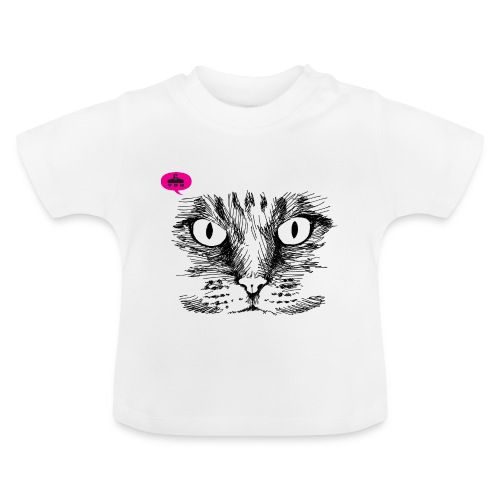 kattegezicht vdh - Baby biologisch T-shirt met ronde hals