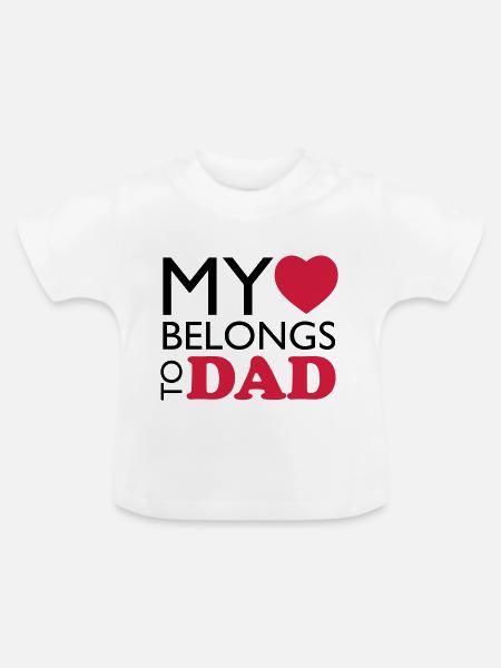 MHBT DAD - Baby Bio-T-Shirt mit Rundhals - Weiß