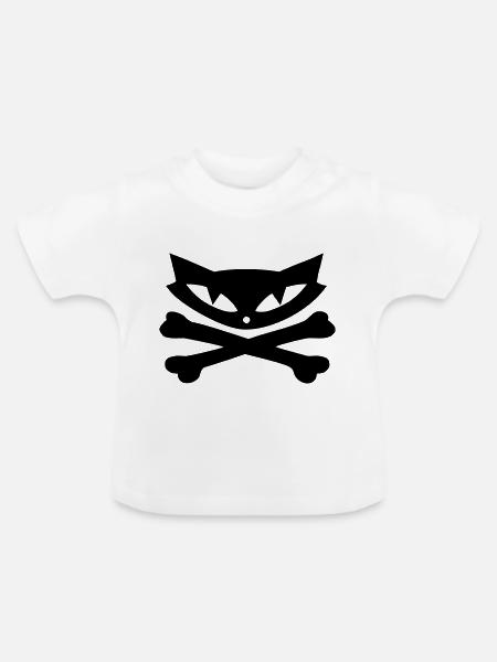 Cat - Baby Bio-T-Shirt mit Rundhals - Weiß