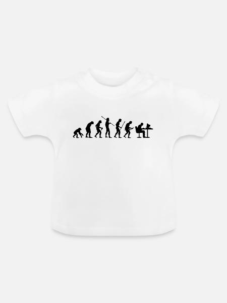 Evolution - Baby Bio-T-Shirt mit Rundhals - Weiß